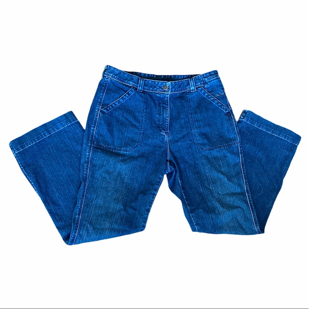 L.L. Bean wide leg high rise jeans